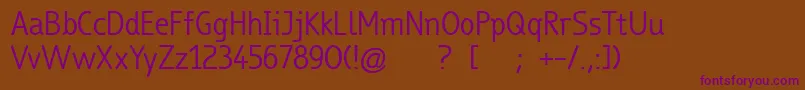 TrueboRegular Font – Purple Fonts on Brown Background