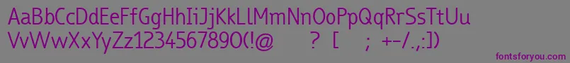 TrueboRegular Font – Purple Fonts on Gray Background
