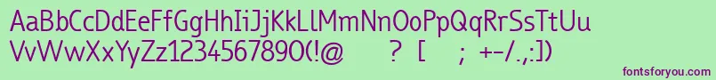 TrueboRegular Font – Purple Fonts on Green Background