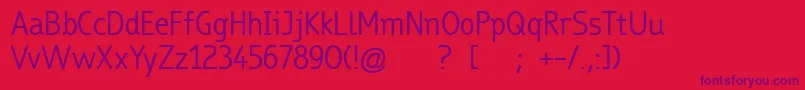 TrueboRegular Font – Purple Fonts on Red Background