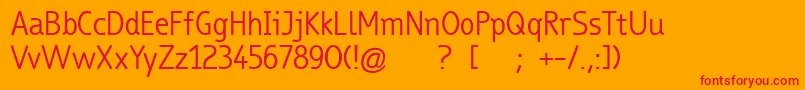 TrueboRegular Font – Red Fonts on Orange Background