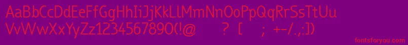 TrueboRegular Font – Red Fonts on Purple Background