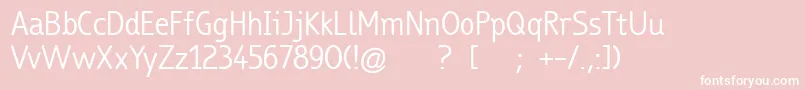 TrueboRegular Font – White Fonts on Pink Background