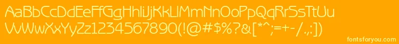 Bng45C Font – Yellow Fonts on Orange Background