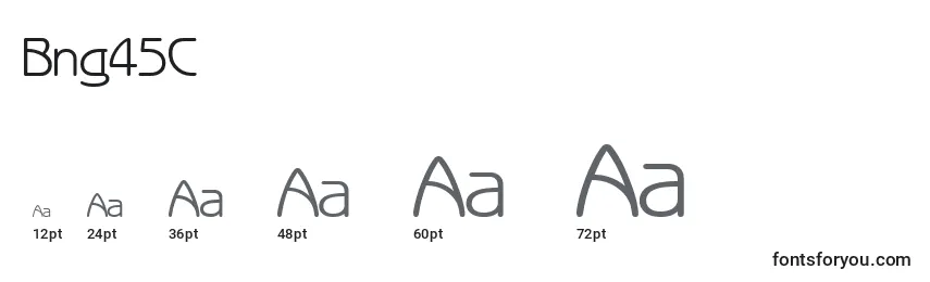 Bng45C Font Sizes