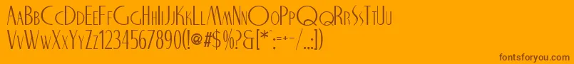 Шрифт NiteclubNormal – коричневые шрифты на оранжевом фоне