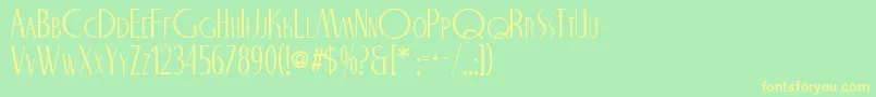 NiteclubNormal Font – Yellow Fonts on Green Background