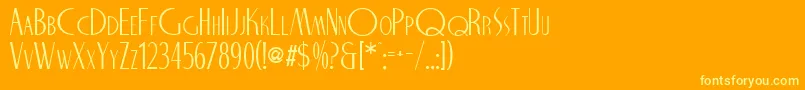 Подробнее о шрифте NiteclubNormal Шрифт NiteclubNormal – жёлтые шрифты на оранжевом фоне