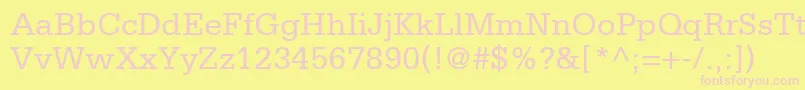 MetronSsi Font – Pink Fonts on Yellow Background