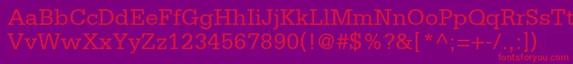 MetronSsi Font – Red Fonts on Purple Background