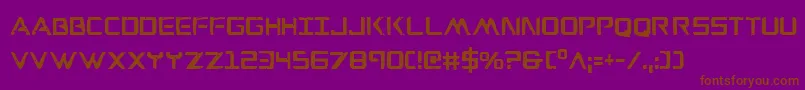 WarEagleCondensed Font – Brown Fonts on Purple Background