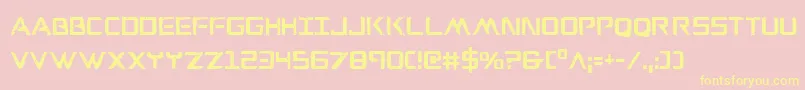 WarEagleCondensed Font – Yellow Fonts on Pink Background