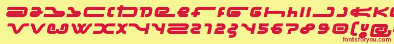 Frozen Font – Red Fonts on Yellow Background