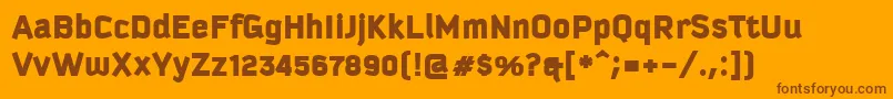 KautivaBlack Font – Brown Fonts on Orange Background