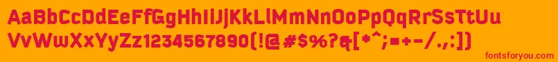 KautivaBlack Font – Red Fonts on Orange Background