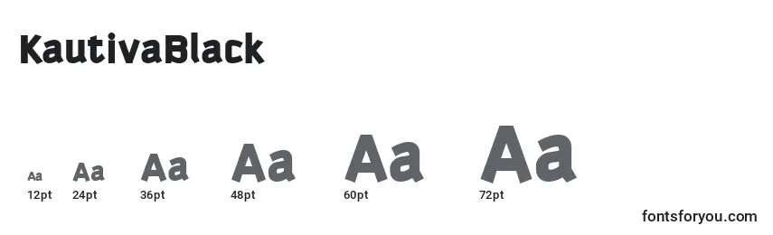 KautivaBlack Font Sizes