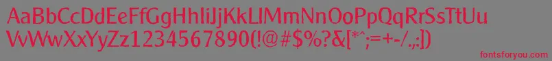 CleargothicantiqueRegular Font – Red Fonts on Gray Background