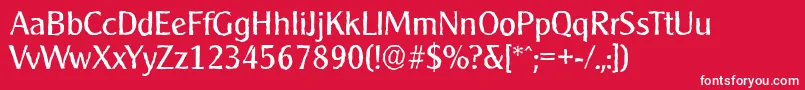 CleargothicantiqueRegular Font – White Fonts on Red Background