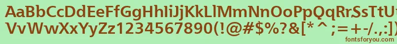 Шрифт Essai – коричневые шрифты на зелёном фоне