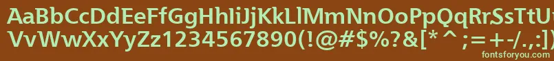 Шрифт Essai – зелёные шрифты на коричневом фоне