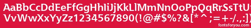 Essai Font – White Fonts on Red Background