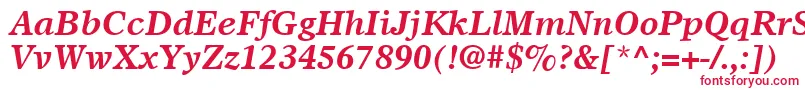 Шрифт OlympianLtBoldItalic – красные шрифты