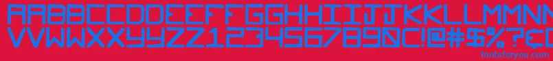 Glockenspiel Font – Blue Fonts on Red Background