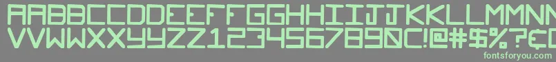 Glockenspiel-fontti – vihreät fontit harmaalla taustalla