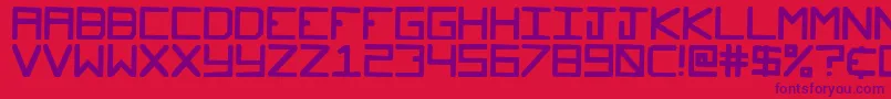 フォントGlockenspiel – 赤い背景に紫のフォント
