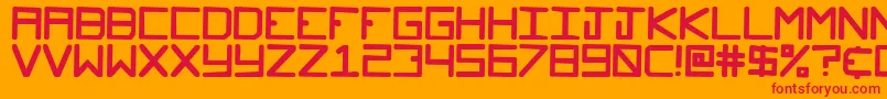 Glockenspiel Font – Red Fonts on Orange Background