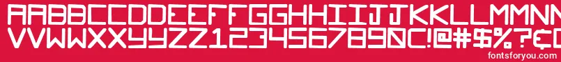 Glockenspiel Font – White Fonts on Red Background