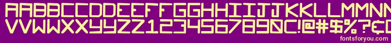 Glockenspiel-fontti – keltaiset fontit violetilla taustalla
