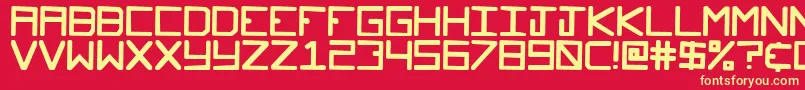 Glockenspiel Font – Yellow Fonts on Red Background