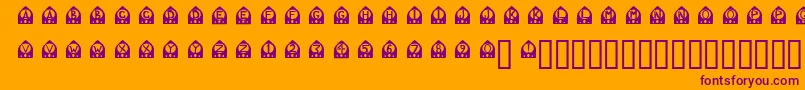 OtRadio Font – Purple Fonts on Orange Background