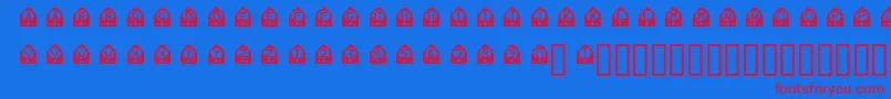 OtRadio Font – Red Fonts on Blue Background