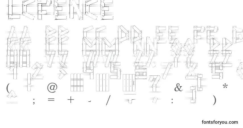 Schriftart LcFence – Alphabet, Zahlen, spezielle Symbole