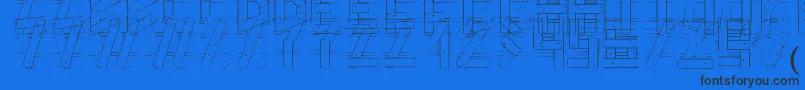 LcFence Font – Black Fonts on Blue Background