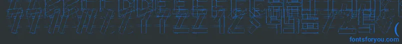 LcFence Font – Blue Fonts on Black Background