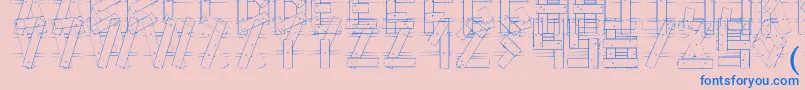 LcFence Font – Blue Fonts on Pink Background