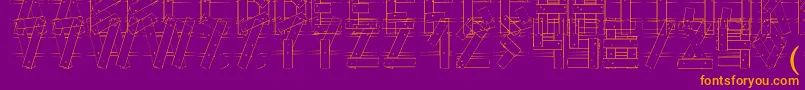 Fonte LcFence – fontes laranjas em um fundo violeta