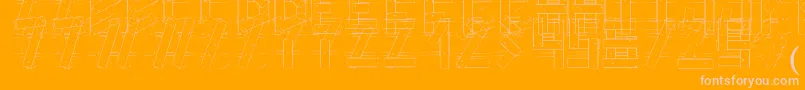 Fonte LcFence – fontes rosa em um fundo laranja