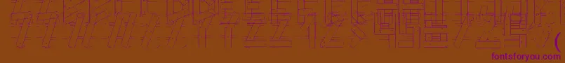 LcFence Font – Purple Fonts on Brown Background