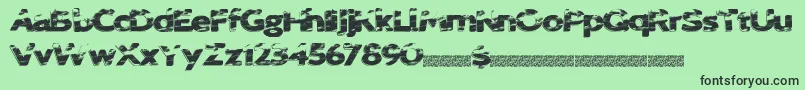 Sprungbreakers Font – Black Fonts on Green Background