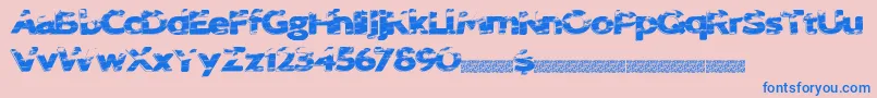 Sprungbreakers Font – Blue Fonts on Pink Background