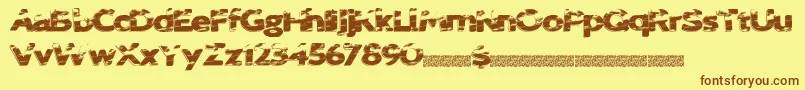 Sprungbreakers Font – Brown Fonts on Yellow Background