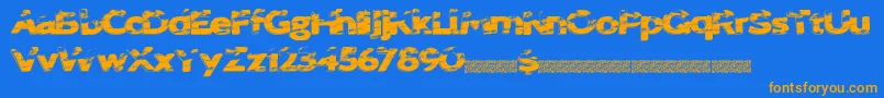 Sprungbreakers Font – Orange Fonts on Blue Background