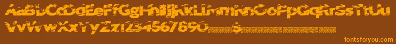 Sprungbreakers Font – Orange Fonts on Brown Background