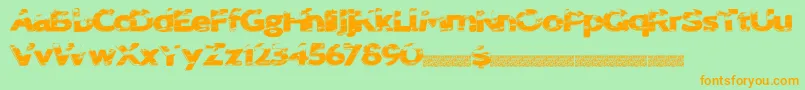 Sprungbreakers Font – Orange Fonts on Green Background