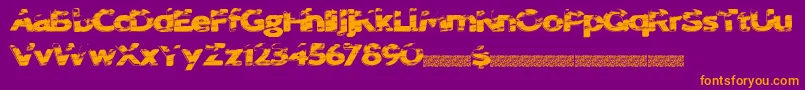 Sprungbreakers Font – Orange Fonts on Purple Background