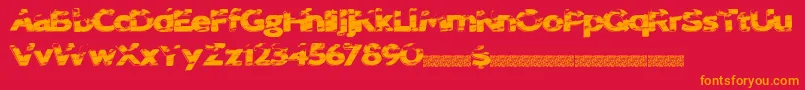 Sprungbreakers Font – Orange Fonts on Red Background